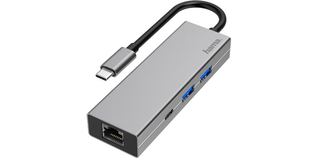 Hama HUB USB Type C 3.1 / porta LAN + 2 porte…