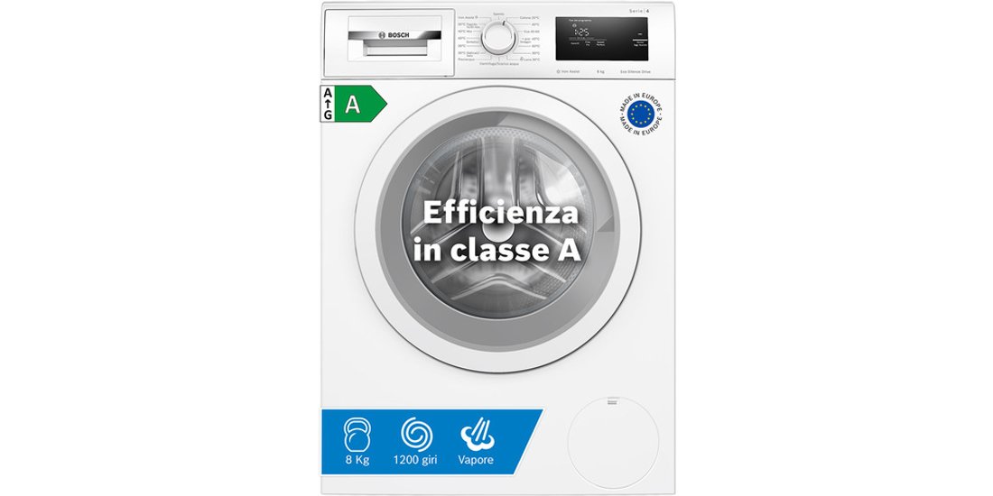 Bosch Serie 4 WAN24008II Lavatrice a carica frontale…