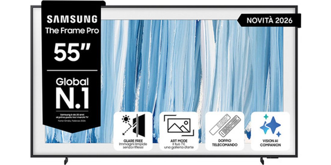 Samsung The Frame Pro AI TV 55” QE55LS03HWUXZT…