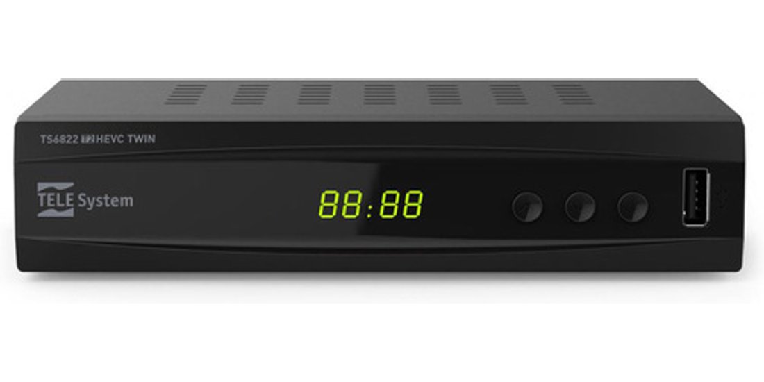 TELE System TS6822 T2HEVC TWIN Cavo Full HD Nero…