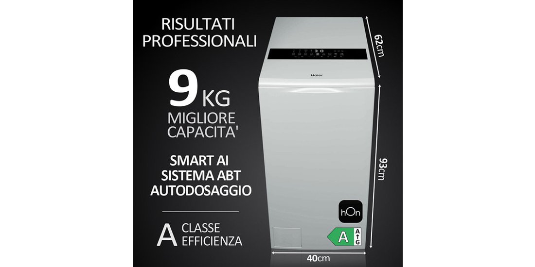 Haier HW90-BPD13386U-S LAVATRICE CARICA ALTO …