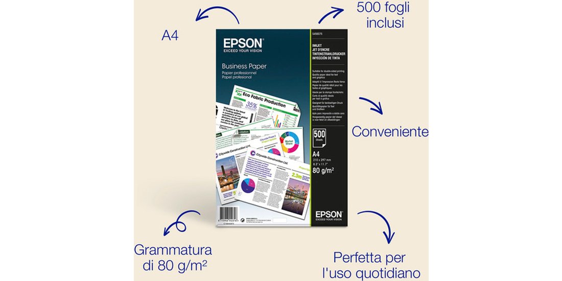 Epson Carta per l’ufficio A4 80 g/m2 500 fogli…