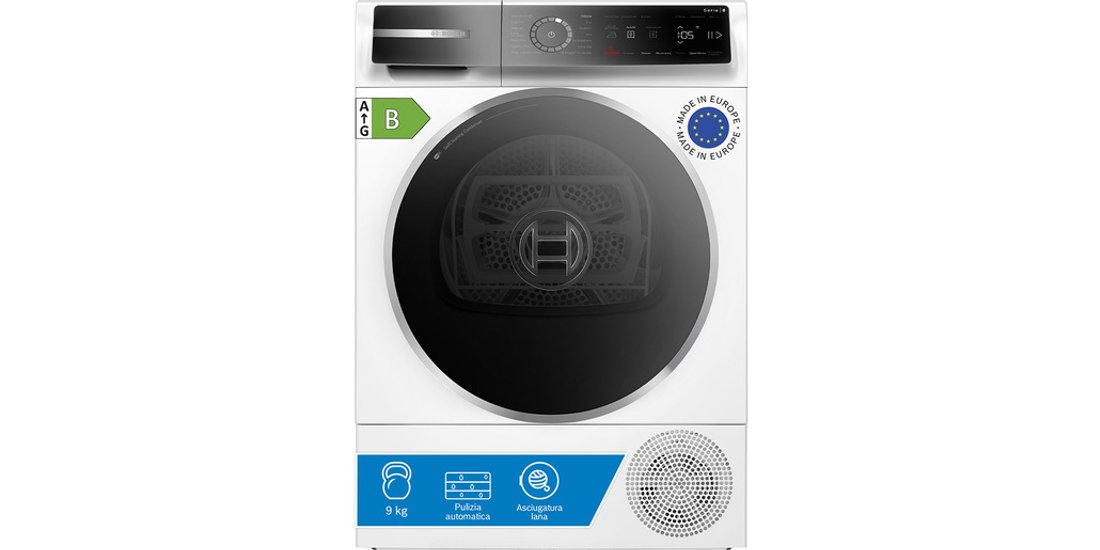 Bosch Serie 8 WQB246C0II Asciugatrice a pompa…