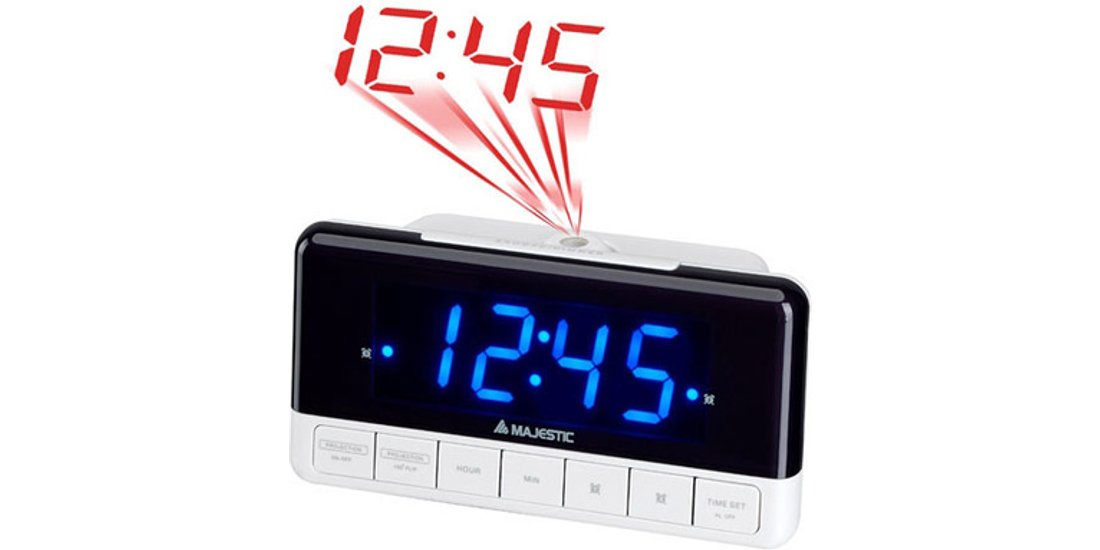 New Majestic SVE-337P Sveglia digitale Nero Bianco…