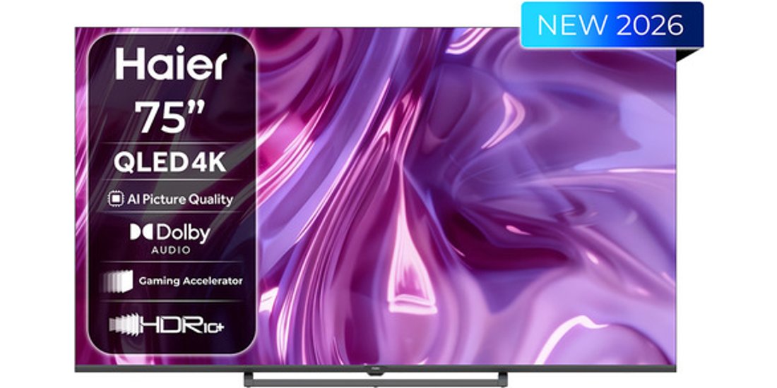 Haier H75S80GUX 1905 cm (75”) 4K Ultra HD Smart…