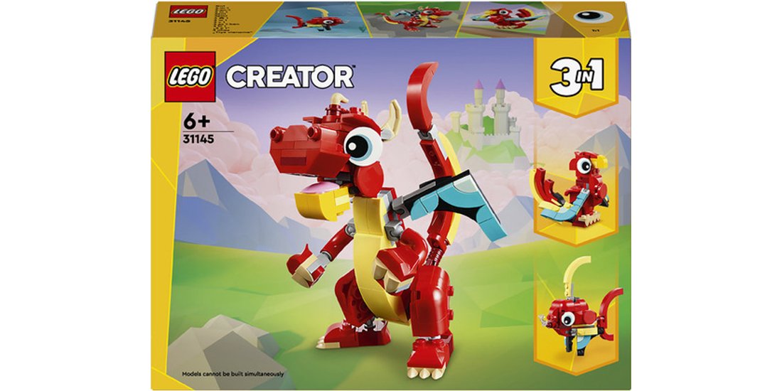 LEGO Creator 31145 3in1 Drago Rosso Giochi per…