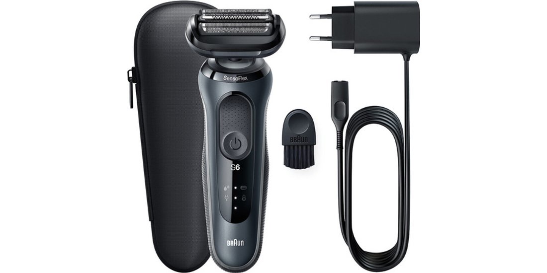 Braun Series 6 61-N1000s Rasoio Nero Grigio