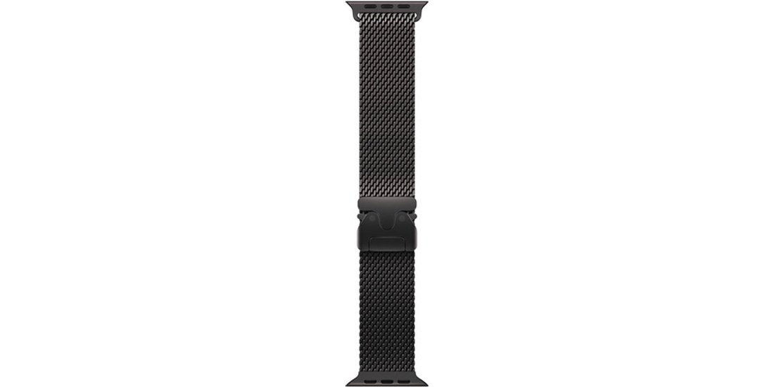 Apple Loop in maglia milanese in titanio nero…