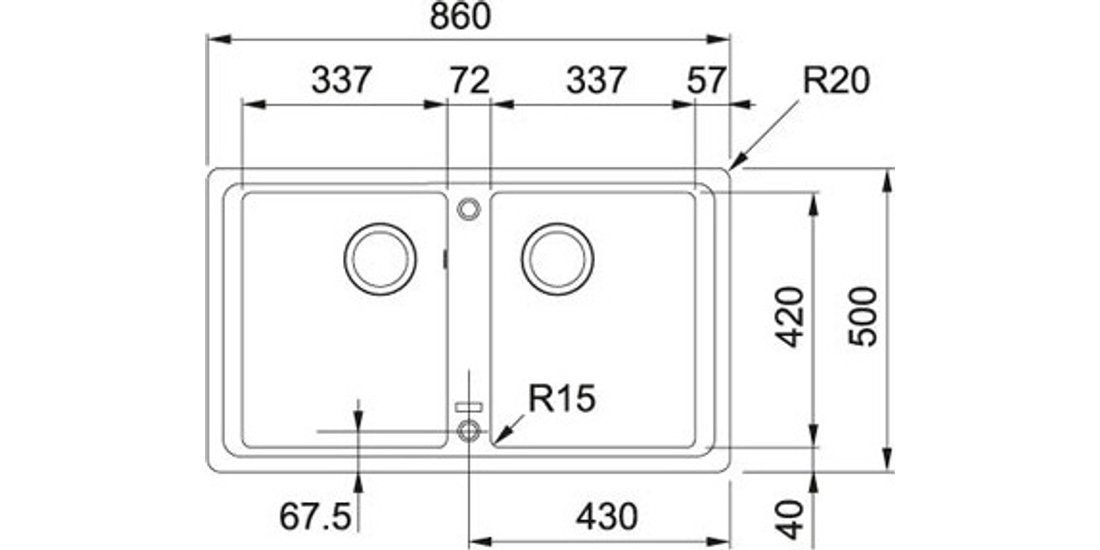 Franke Boston BFG 620 Lavello ad incasso Rettangolare…