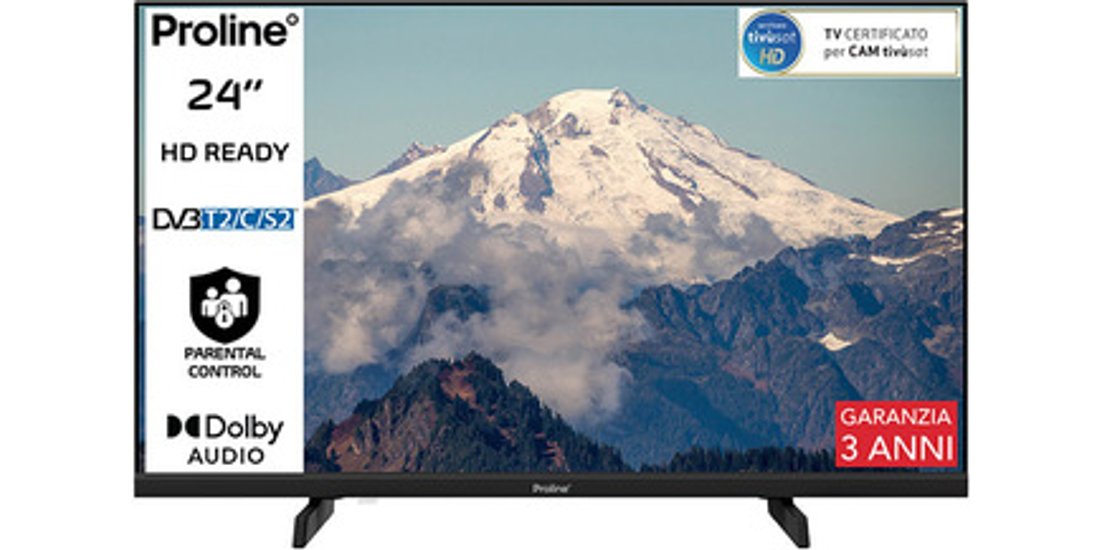 Proline PRO24M10 TV 24” HD Triplo tuner DVBT2…
