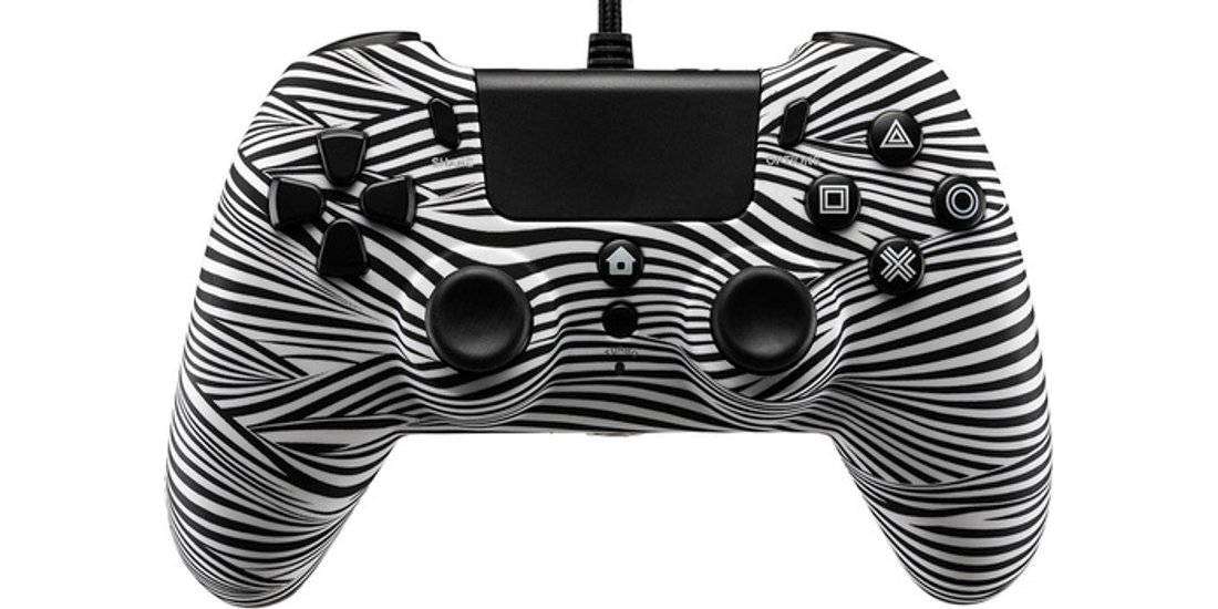 Qubick Wired Controller Nero Bianco (PS4)