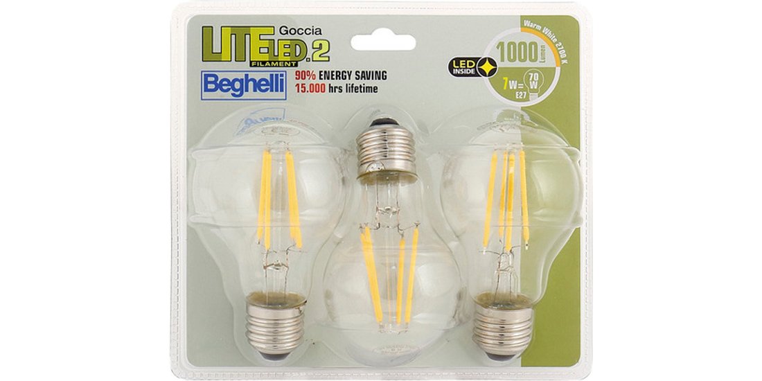 Beghelli Goccia Liteled.2 BLISTER pack 3x