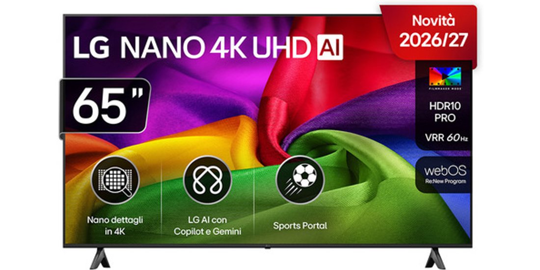 LG NANO 4K UHD AI 65” Serie NU80 65NU800B6LA…