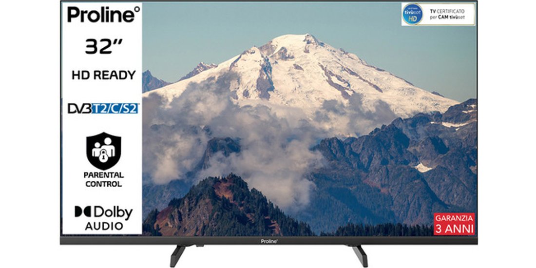 Proline PRO32M10 TV 32” HD Triplo tuner DVBT2…