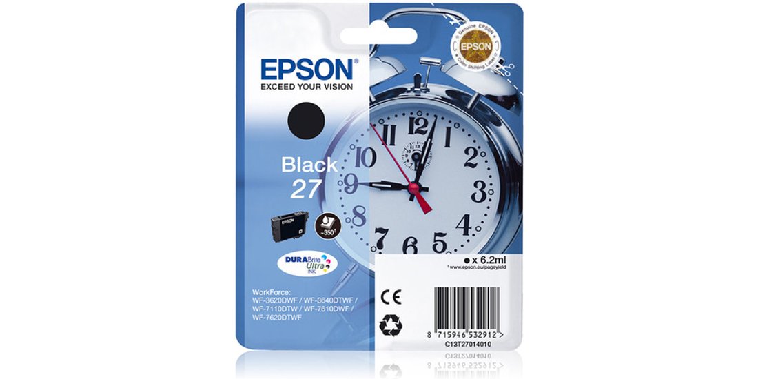 Epson Alarm clock Singlepack Black 27 DURABrite…