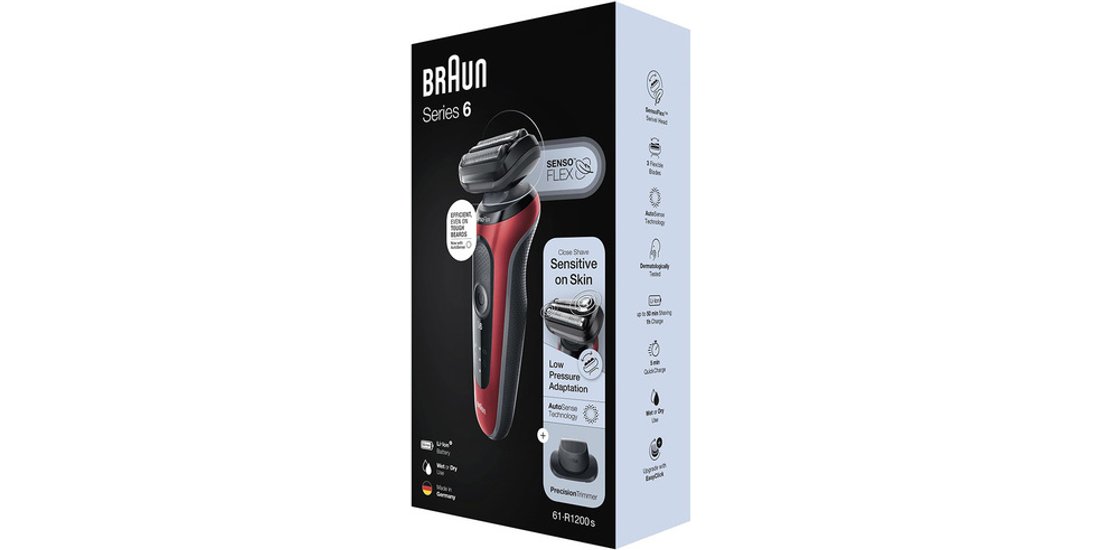 Braun Series 6 61-R1200s Rasoio Elettrico Uomo…
