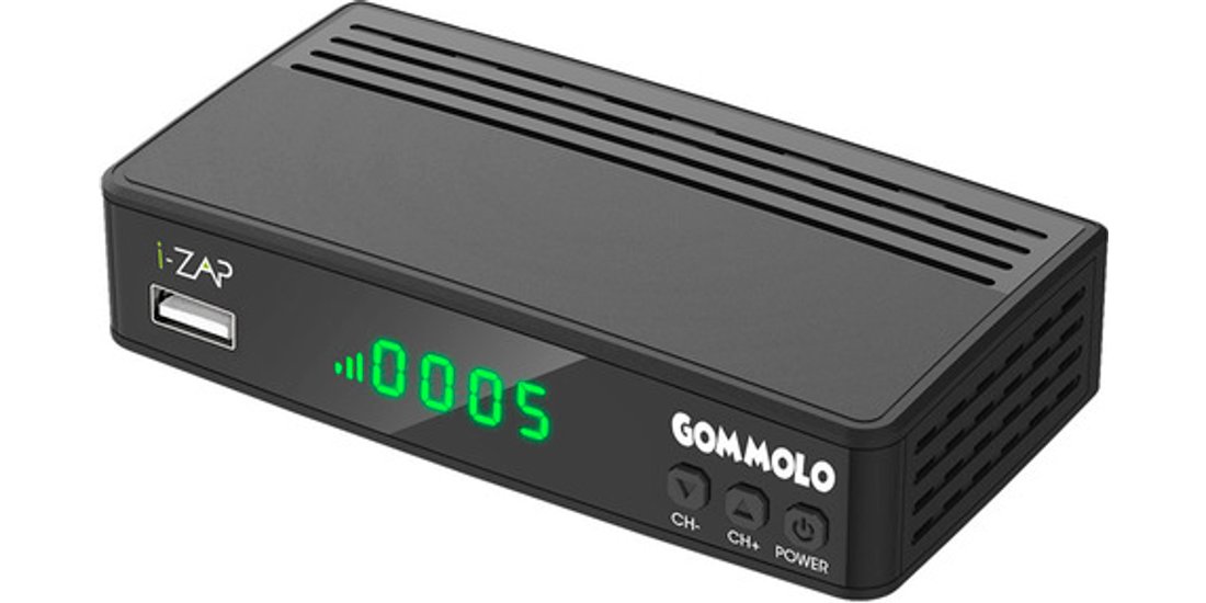 i-ZAP GOMMOLO set-top box TV Cavo HD Nero