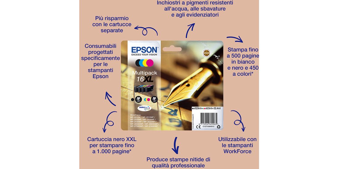 Epson Pen and crossword Singlepack Black 16 DURABrite…