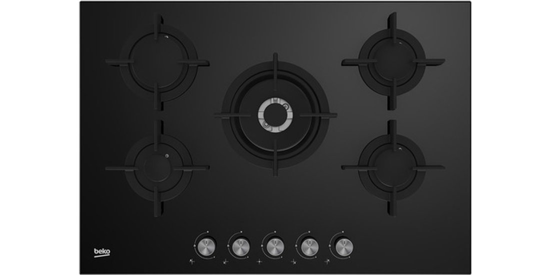Beko HILW75222S Nero Da incasso 75 cm Gas 5 Fornello…
