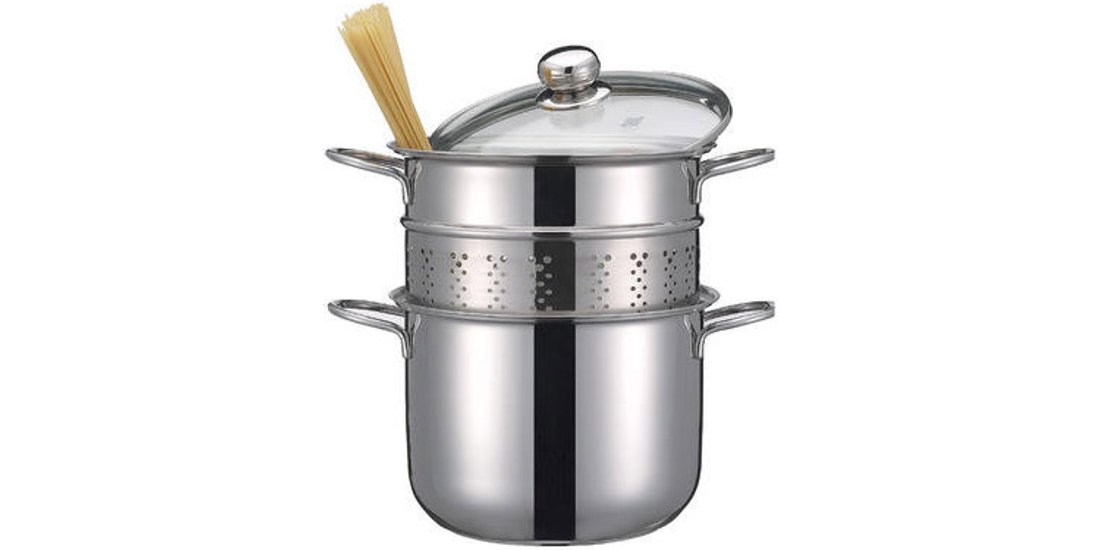 Inoxriv S.p.A. Set pasta con coperchio in vetro…