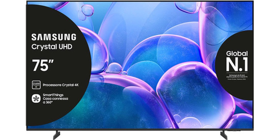Samsung Crystal UHD 75” UE75U7000FUXZT 4K Processore…