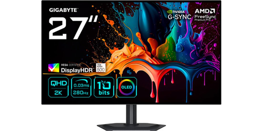 GIGABYTE MO27Q28G Monitor Gaming OLED 27” QHD…