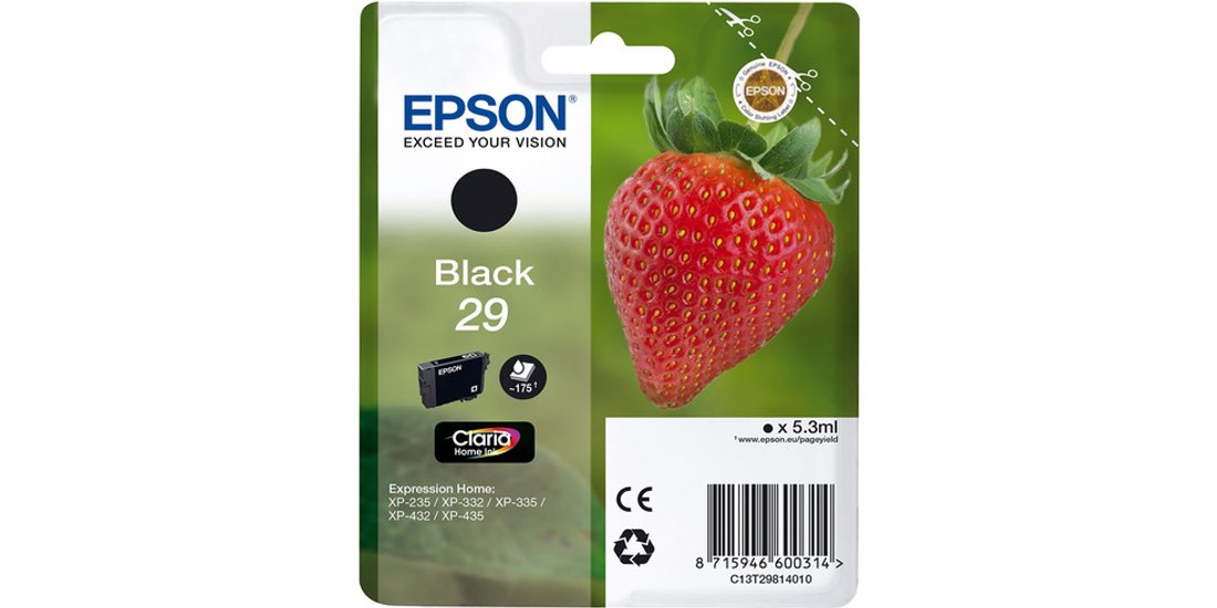 Epson Strawberry Cartuccia Nero T29 Claria