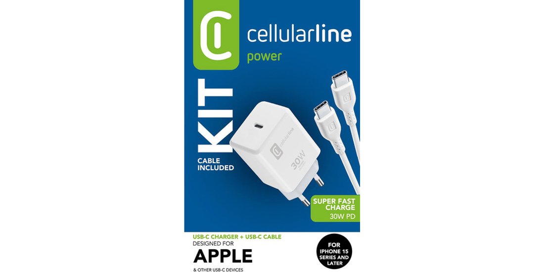 Cellularline USB-C CHARGER KIT USB-C 30W USB-…