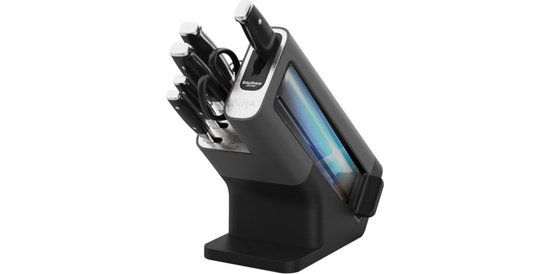 Ninja Set di coltelli con ceppo e affila coltelli…