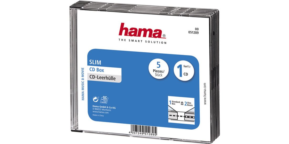 Hama Custodia CD slim – 5pz.