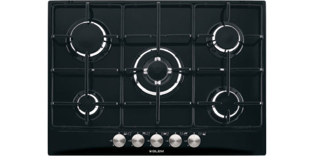 Glem Gas GT755BK Nero Da incasso 70 cm 5 Fornello…