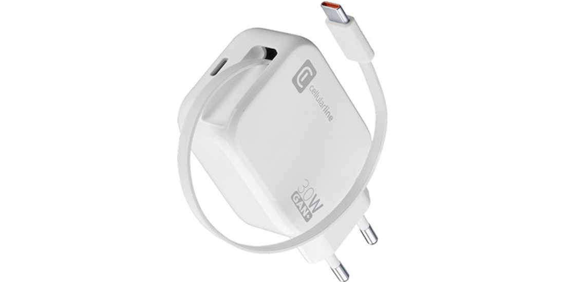 Cellularline Retractable Power 30W Caricabatterie…