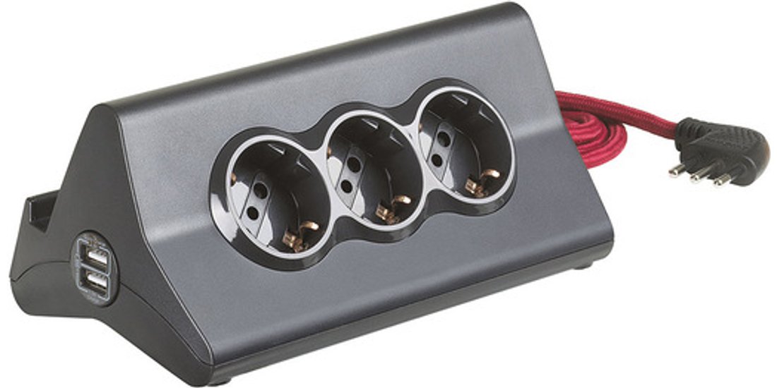 bticino S3713GBU prolunghe e multiple 2 m 3 presa…