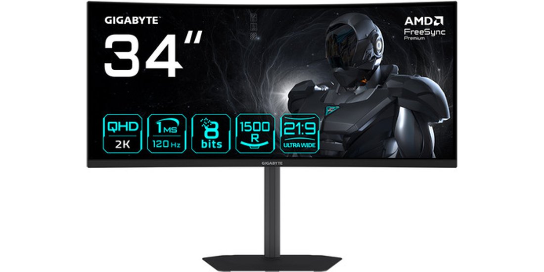 GIGABYTE GS34WQCA Monitor Gaming Curvo 34” WQHD…