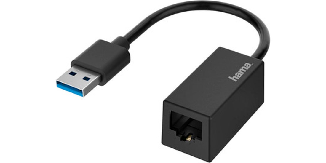 Hama Adattatore USB 3.0 M / 8p8c F (RJ 45) Fast…