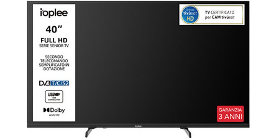 IOPLEE TV Serie Senior 40” FULL HD Triplo tuner…