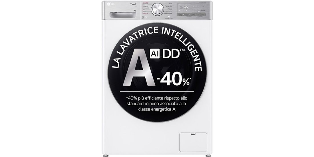 LG F4R9009TPWC Lavatrice 9kg AI DD Classe A-40…