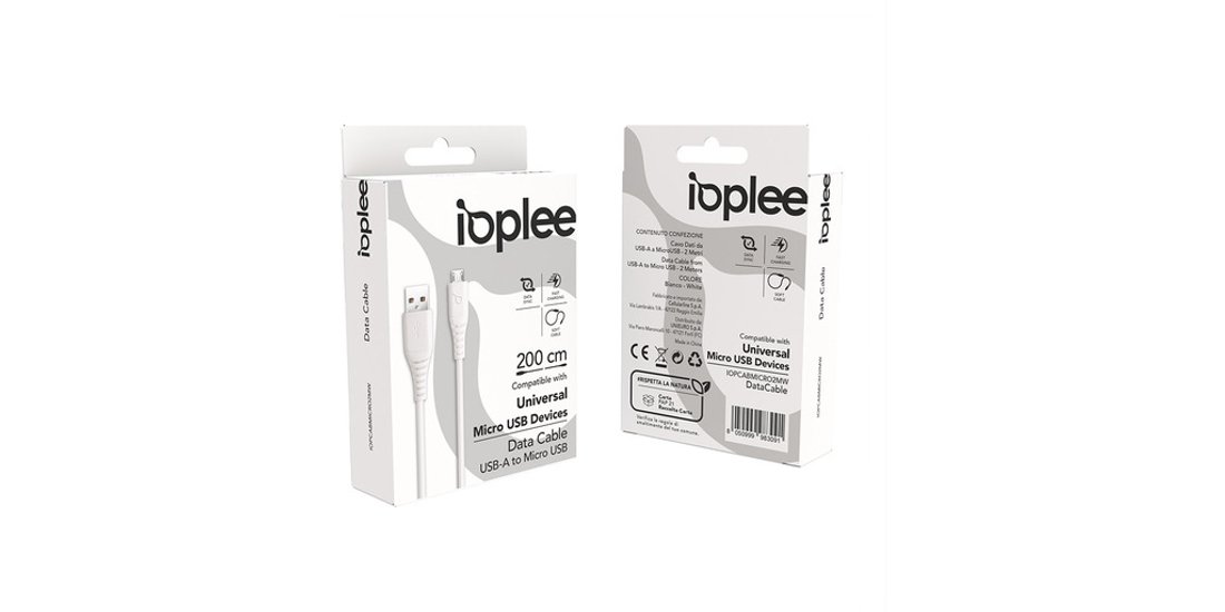 IOPLEE Cavo Dati da USB-A a Micro USB – 2 Metri…