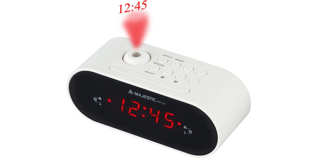 New Majestic RS-137 Sveglia digitale Nero Bianco…