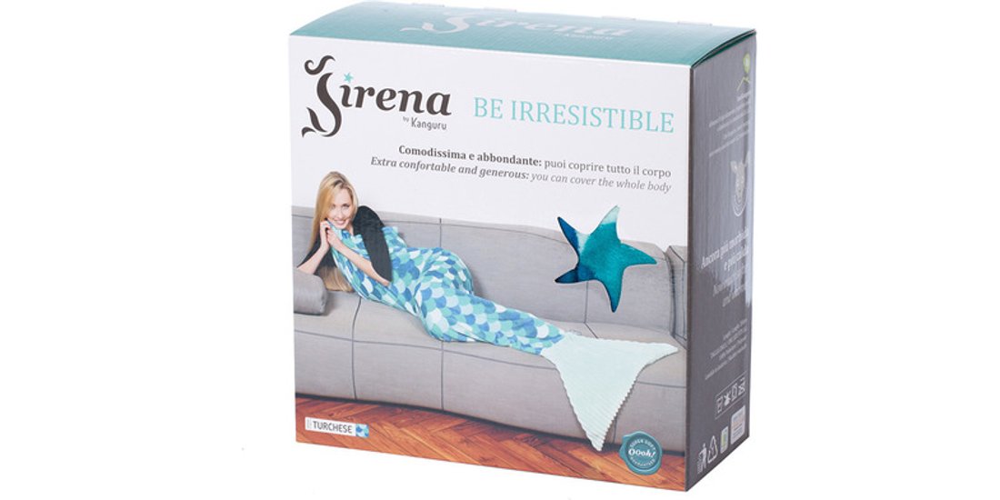 Kanguru Coperta coda di Sirena Turquoise