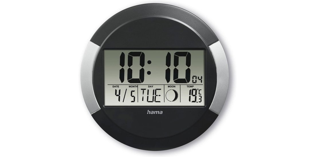 Hama Ischia Orologio radiocomandato Rotondo Nero…