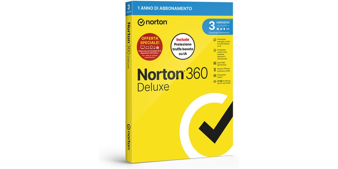 Norton 360 Deluxe Antivirus 3 dispositivi
