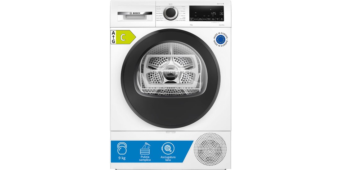 Bosch Serie 6 WQG243D7IT Asciugatrice a pompa…