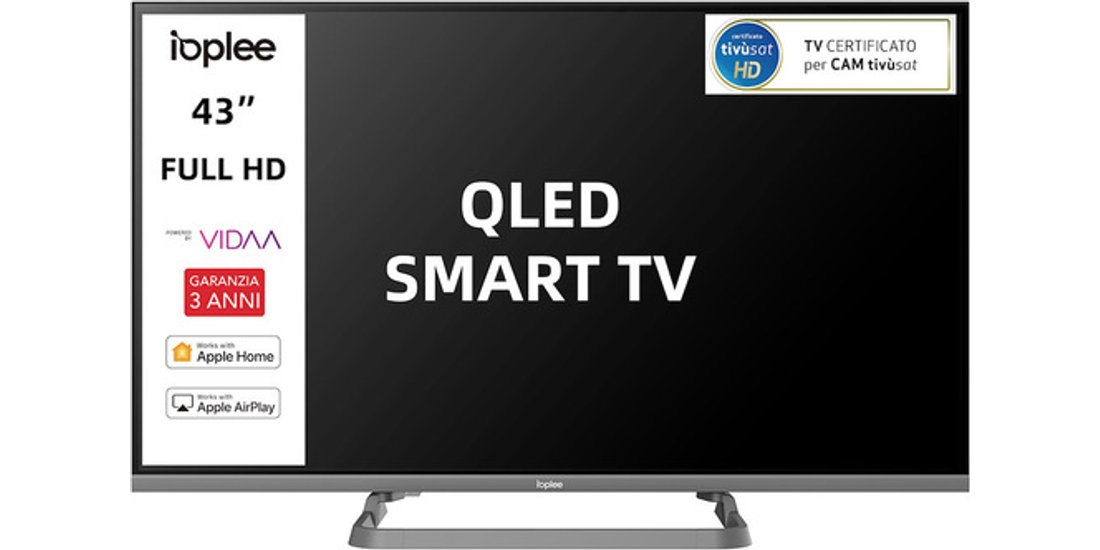 IOPLEE IOP43BQVDA SMART TV QLED 43” FULL HD …