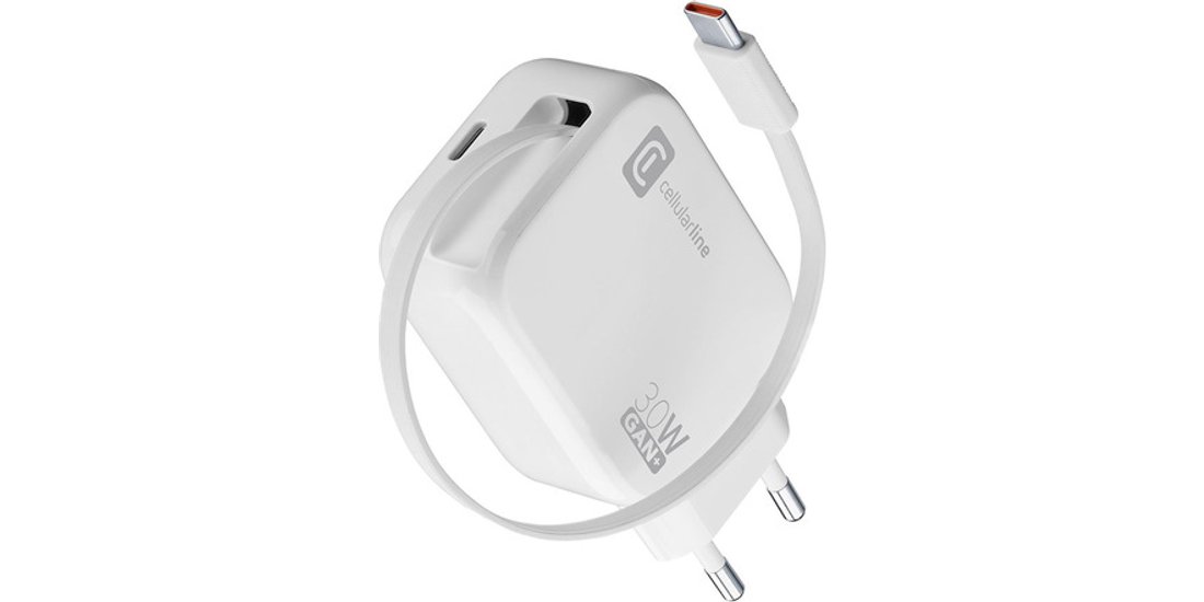 Cellularline Retractable Power 30W Caricabatterie…
