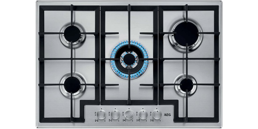 AEG Piano Gas Comandi Frontali 75 Cm HGB75400SM…