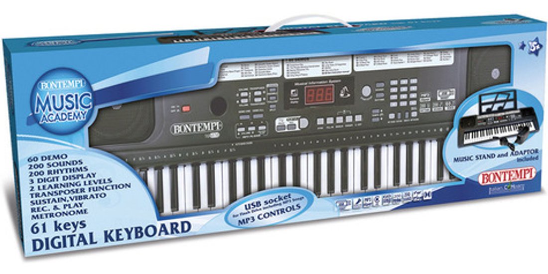 Bontempi Digital Keyboard with 61 full with keys…