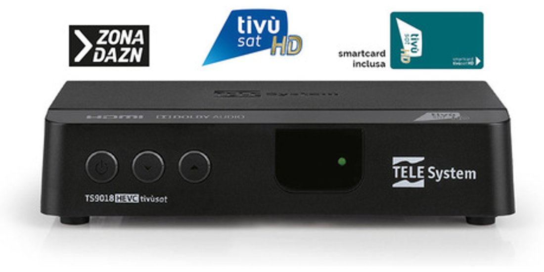 TELE System Decoder TV Sat TS9018HEVC tivù…