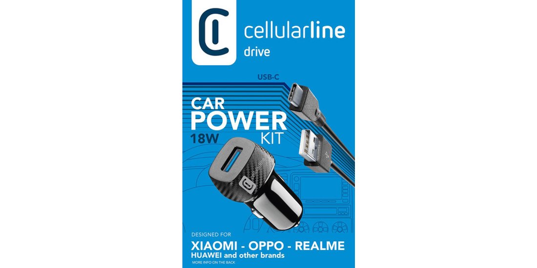 Cellularline USB Car Charger Kit 18W – USB-C – …