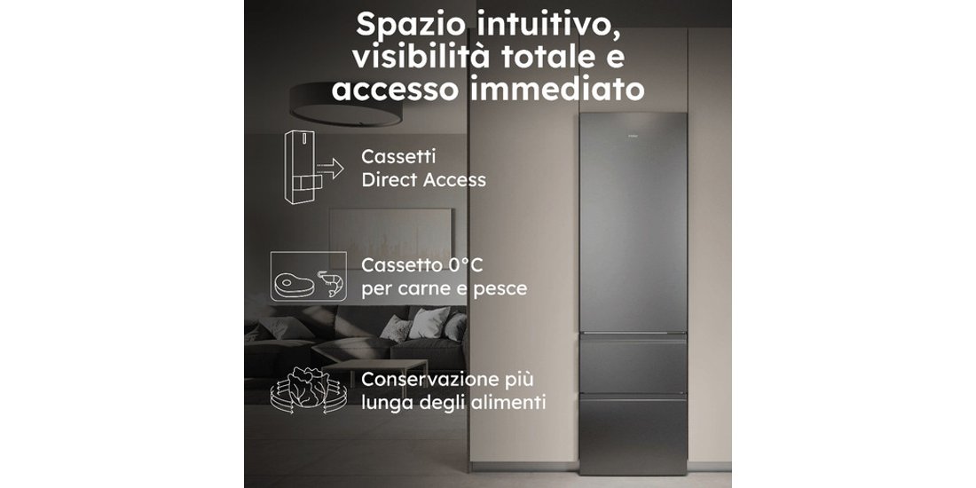 Haier 3D 60 Serie 3 HTR3618CNMG 360 L Argento…